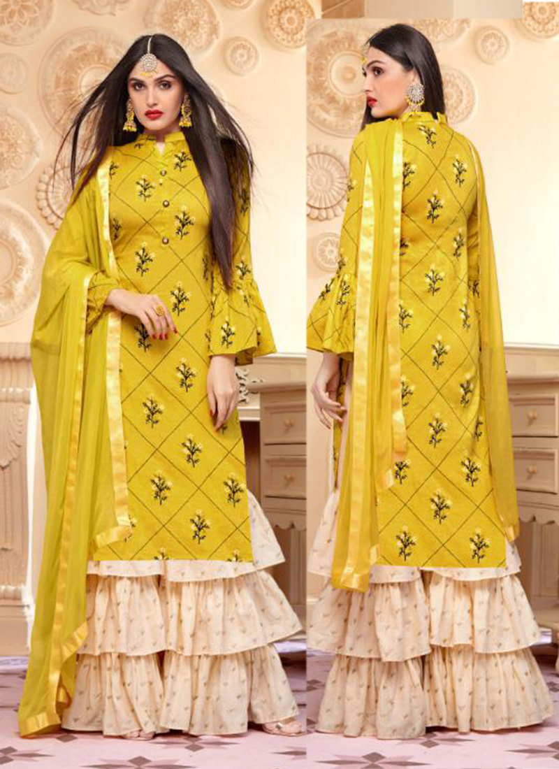 printed sharara suit